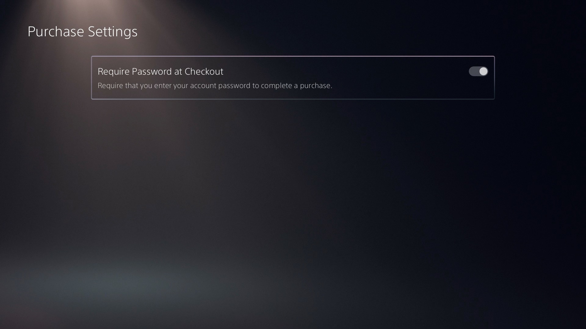 Require Password for Purchases on PlayStation